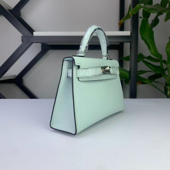 Kelly 19 Style Mini Genuine Leather Top Handle Bag - Picture 2 of 12